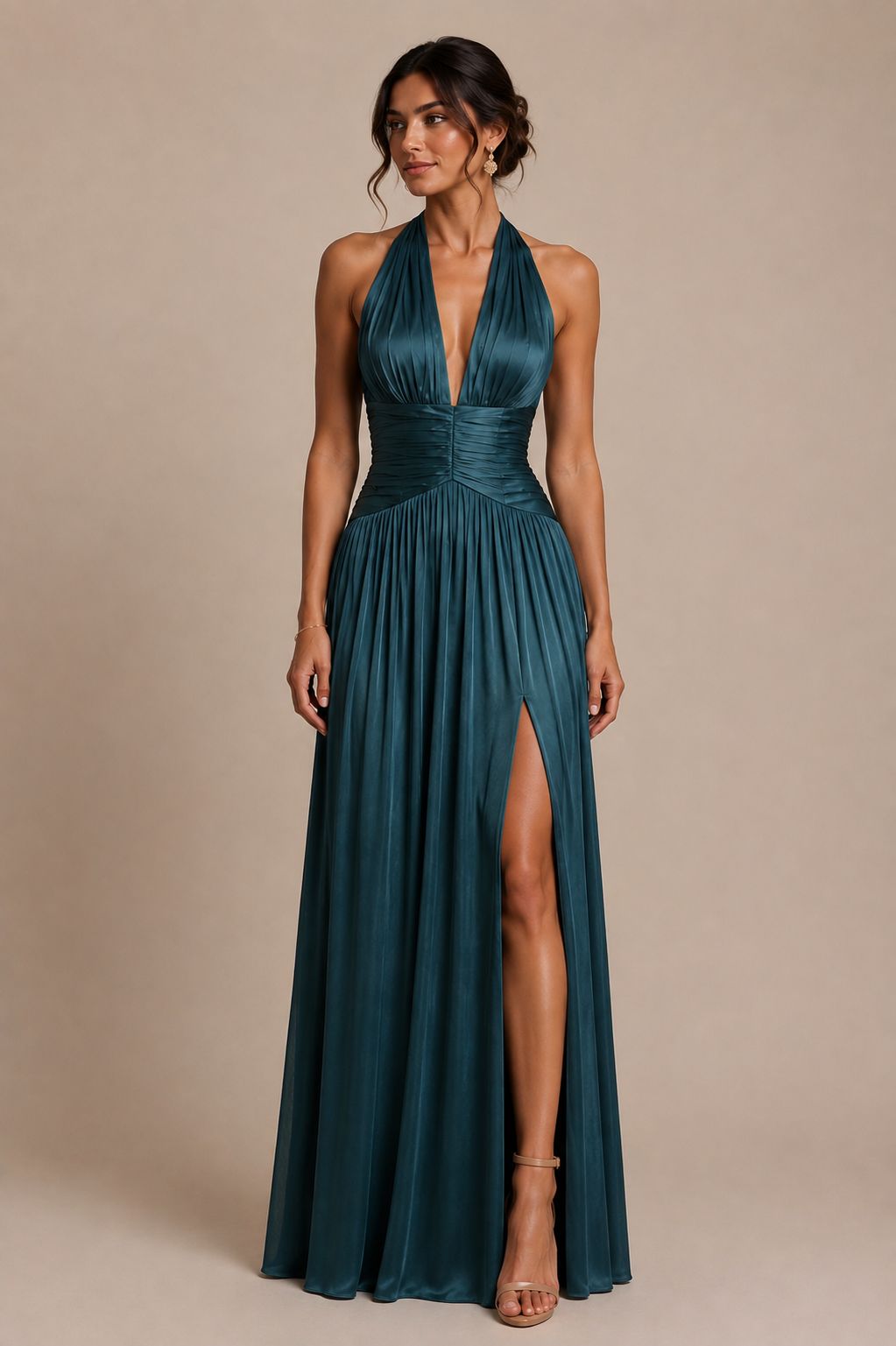 Vestido Marce ver Halter – Vestido largo con abertura