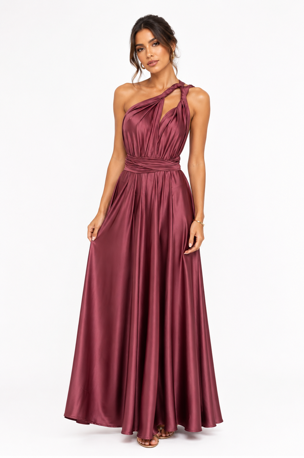 Vestido Multi Mauve – Vestido largo infinito para fiesta