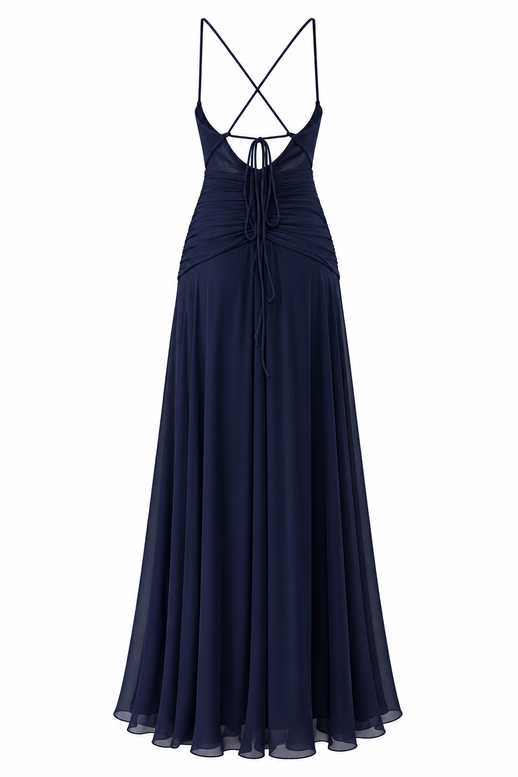 Vestido Bella . Vestido Azul Marino Largo con Flores – Vestido de Fiesta Elegante