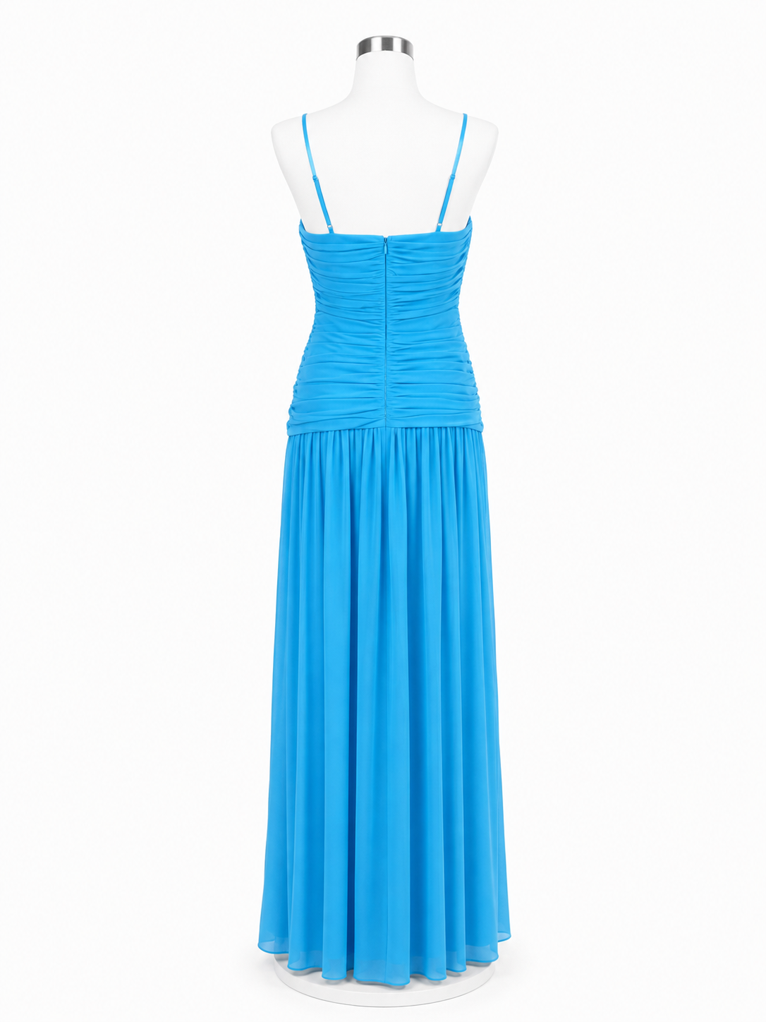 Vestido Kei . Vestido Azul Turquesa – Vestido largo drapeado de fiesta