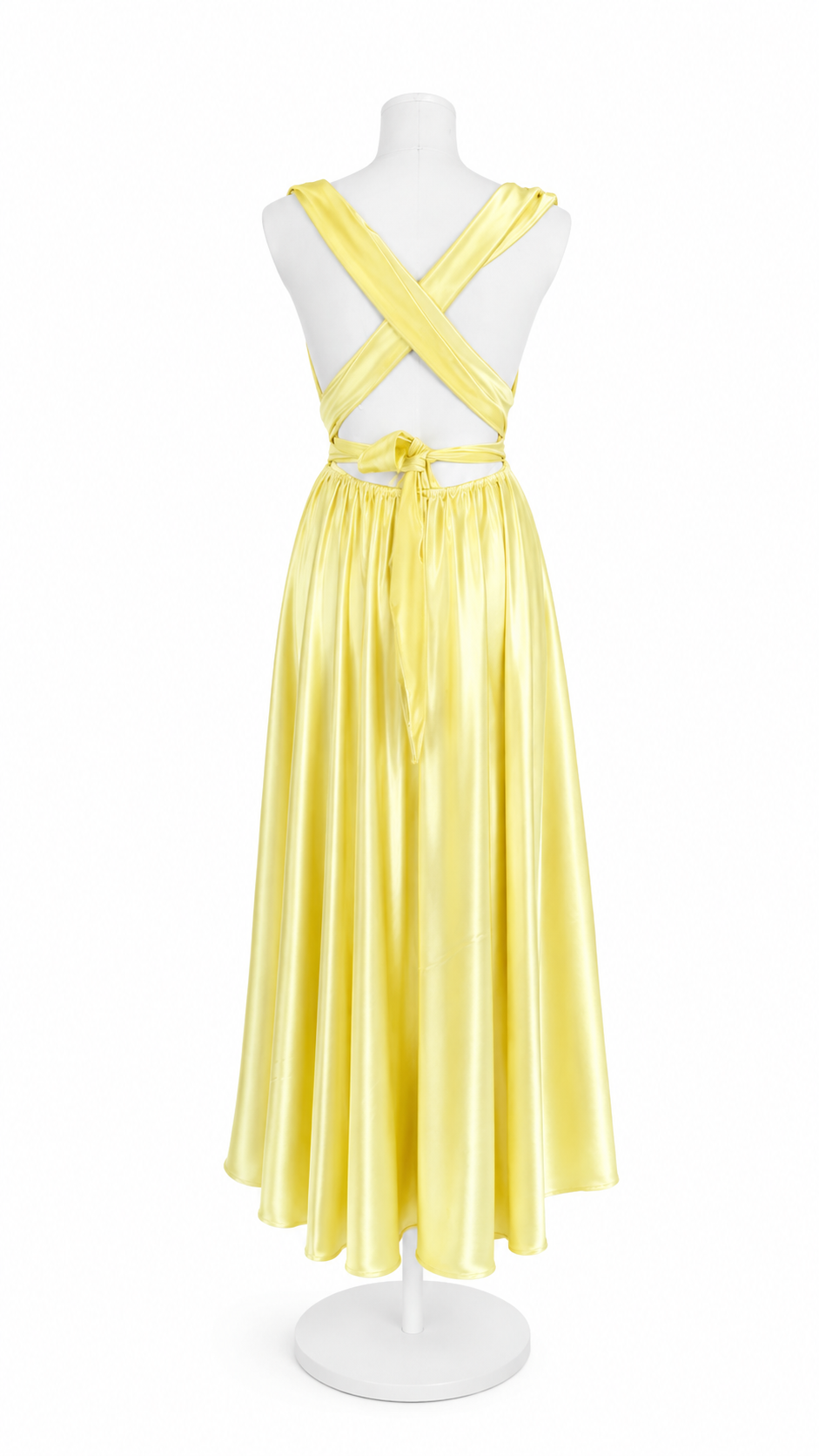 Vestido Multi Amarillo – Vestido largo para boda de día